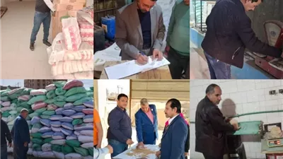 حملات تموينية بالقليوبية تضبط 84 مخالفة مخابز وتتابع توريد القمح