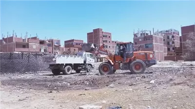 رفع القمامة والمخلفات من قرية الحجاز بالإسماعيلية