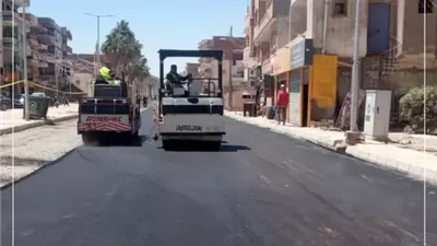 تطوير الطريق المزدوج في مدينة فايد بالإسماعيلية