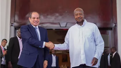الرئيس السيسي ورئيس أوغندا يؤكدان عمق العلاقات بين البلدين