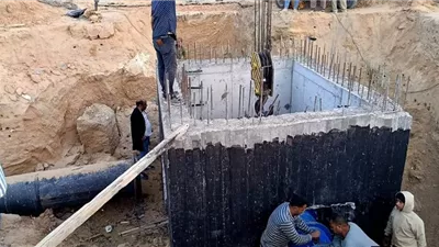 ربط مشروع ازدواج خط صلاح العبد بطول ٣٥٠٠ متر لتعزيز ضغوط الشبكات