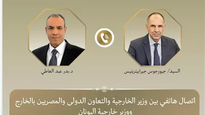 وزير الخارجية يبحث مع نظيره اليوناني دعم العلاقات الثنائية