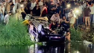 أسماء ضحايا حادث سقوط سيارة فى ترعة المريوطية