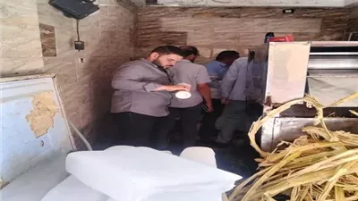 حملات مكثفة على محلات عصير القصب وتحرير 103 محضر بالمنيا