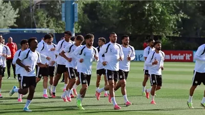 منتخب مصر يتدرب علي ملعب جونزاجا استعدادا لمباراة نيوزيلندا