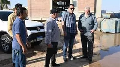 جهاز العاشر من رمضان ينهي إصلاح كسر خط المياه الرئيسي