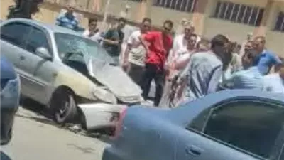 طالب يقود سيارة ويتسبب فى مصرع صديقة وإصابة آخرين بالبحر الأعظم
