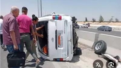 وفاة شاب متأثرا بإصابته فى انقلاب ميكروباص أعلى الإقليمي بالشرقية