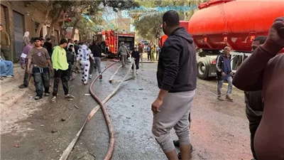 إرتفاع مصابي حريق منشأة ناصر والحماية المدنية تواصل عملية التبريد