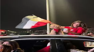يارا السكري تحتفل بفوز منتخب مصر