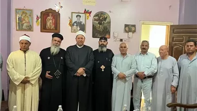 كنيسة قرية حلوة بمطاي تستقبل وفدا من الأوقاف