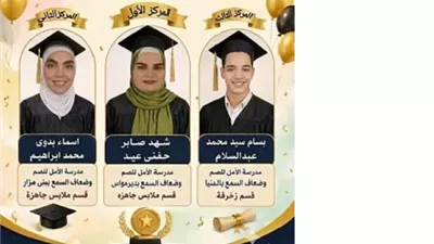 مدير تعليم المنيا يهنئ أوائل الدبلومات الفنية لمدارس الصم