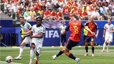مايكل ميرنو يتقدم لإسبانيا بالهدف الثانى أمام بلجيكا
