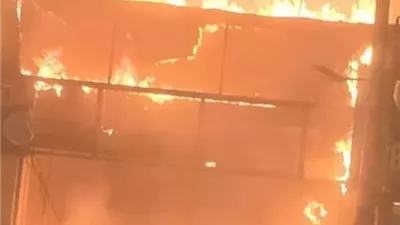 نشوب حريق بمطعم شهير في شارع ترسا