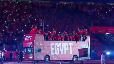 إقبال جماهيرى كبير فى احتفالية تكريم منتخب مصر