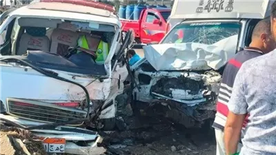 إصابة 8 فى تصادم سيارتين على طريق الشين – قطور فى بالغربية