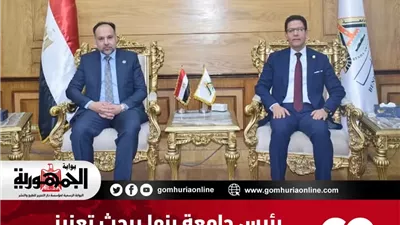 رئيس جامعة بنها يبحث تعزيز التعاون مع جامعة الفرات الأوسط التقنية العراقية