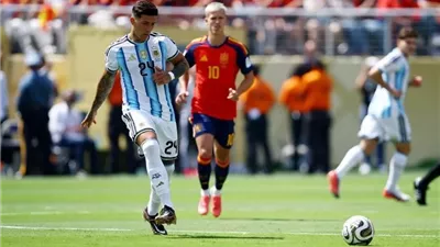 التعادل السلبي يحسم الشوط الأول بين الأرجنتين وإسبانيا