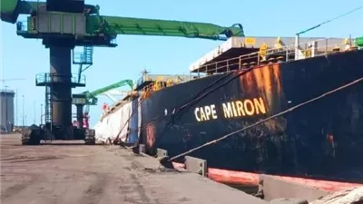 ميناء شرق بورسعيد يستقبل «CAPE MIRON» بمحطة «سكاي بورتس»
