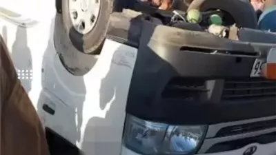 مصرع وإصابة 9 عاملات سودانيات في حادث انقلاب ميكروباص بطريق الضبعة