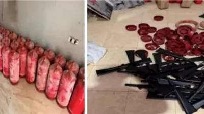 رصد مصنع طفايات حريق غير مرخص في شبرا الخيمة