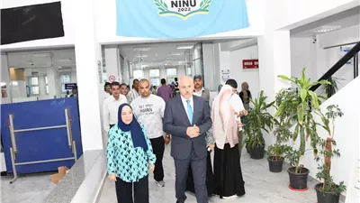 الدكتور ناصر مندور يتفقد مكتب تنسيق جامعة الإسماعيلية الأهلية