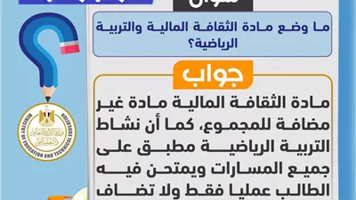 وضع الثقافة المالية والتربية الرياضية بنظام البكالوريا