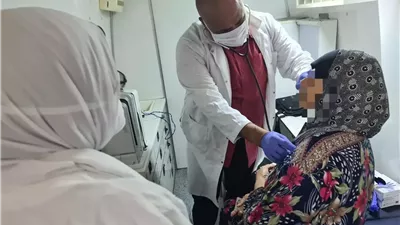 الكشف على ١٠٨٧ بقافلة نجع الغرابيل بالدلنجات و711 طفل بكفرالدوار