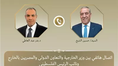 وزير الخارجية يبحث مع نائب رئيس فلسطين تطورات الأوضاع في الأراضي الفلسطينية