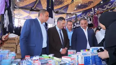 إفتتاح معرض حزب حماة الوطن للمستلزمات المدرسية بكفر البطيخ