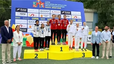 وزير الرياضة يهنئ أبطال الخماسي الحديث بعد تألقهم ببطولة العالم