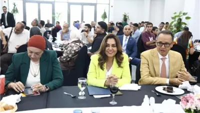 منال عوض تشهد احتفالية الجامعة الألمانية لتكريم أوائل الثانوية