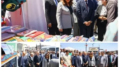 وزيرة التنمية المحلية ومحافظ القاهرة يتفقدان «بازار القاهرة»