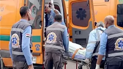 طفل يقود سيارة مسرعة يدهس 4 فى بسيون