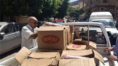 ضبط 320 كجم لانشون غير صالح والتحفظ على سيارة محملة بمخلفات دواجن