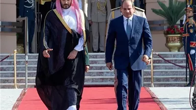 ولي العهد السعودي يوجه رسالة شكر للرئيس السيسي بعد مغادرته القاهرة