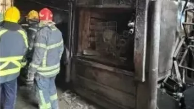 إندلاع حريق بمحل مستلزمات طبية داخل مول تجارى فى المنوفية