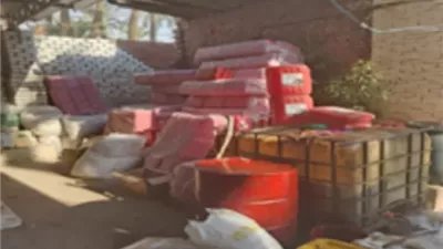ضبط مصنع غير مرخص لتعبئة زيوت السيارات المغشوشة بالبدرشين