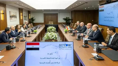 شيخون يشهد توقيع عقد مشروع (نافذ مصر) لإنشاء ساحة للشاحنات بميناء السخنة