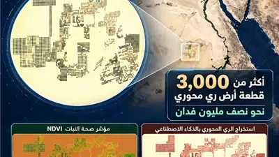 وكالة الفضاء ترصد 3 آلاف قطعة زراعية بشرق العوينات