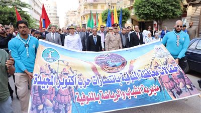 انتصارات أكتوبر تتصدر احتفالات المنوفية بوضع إكليل الزهور