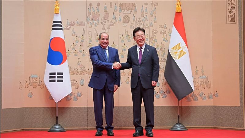 الرئيس السيسي خلال زيارتة كوريا الجنوبية