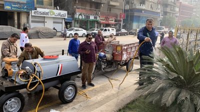 محافظ الغربية ٠٠ حملات مكثفة لرفع الأتربة والقمامة وغسل الشوارع وتقليم الأشجار بطنطا-صور