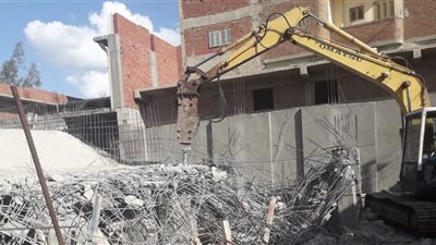 ازالة بدروم وحمام سباحة بطريق الملاحة بطنطا -صور