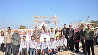 رئيس جامعة كفر الشيخ يفتتح مخيم عشائر الجوالة ..صور
