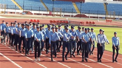 عروض عسكرية ورياضية لطلاب طوسون الصناعية باستاد الاسكندرية