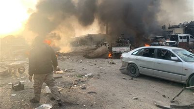 انفجار سيارة مفخخة بشرق سوريا..صور