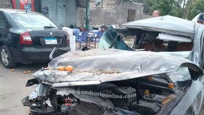 مصرع راهب وإصابة آخر من دير الأنبا بيشوى فى حادث انقلاب سيارة بالبحيرة..صور
