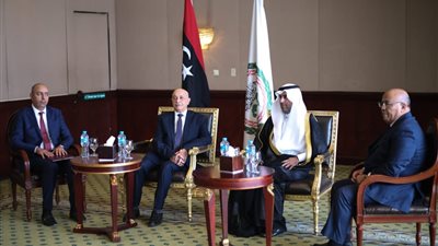 رئيس البرلمان العربي يبلغ رئيس مجلس النواب الليبي التضامن مع ليبيا ضد التدخلات الخارجية