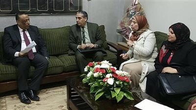 المصرى.. يستقبل مدير مركز ضمان الجودة والوفد المرافق بآداب طنطا